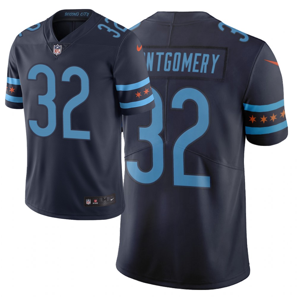 Men Nike NFL Chicago Bears #32 david montgomery Limited city edition navy jersey->chicago bears->NFL Jersey